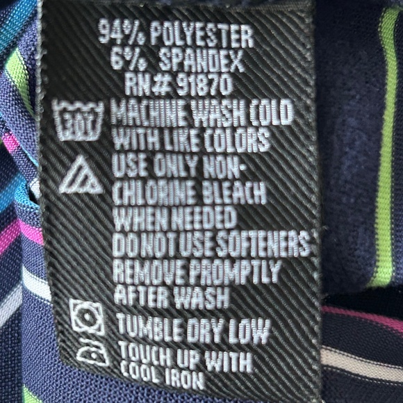 Bolle Golf Shirt Stripe Short Sleeve Button Up Collared - Picture 6 of 7